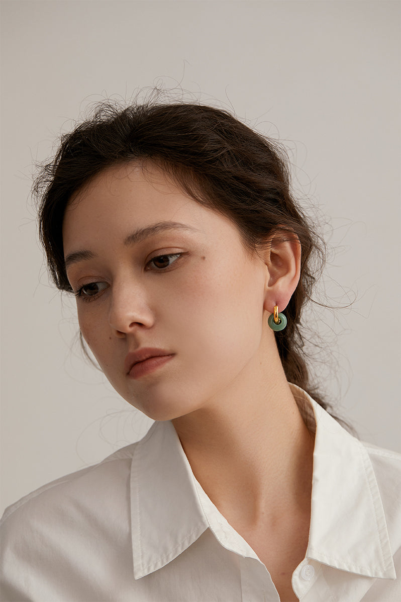 Jade Color Drop Earrings