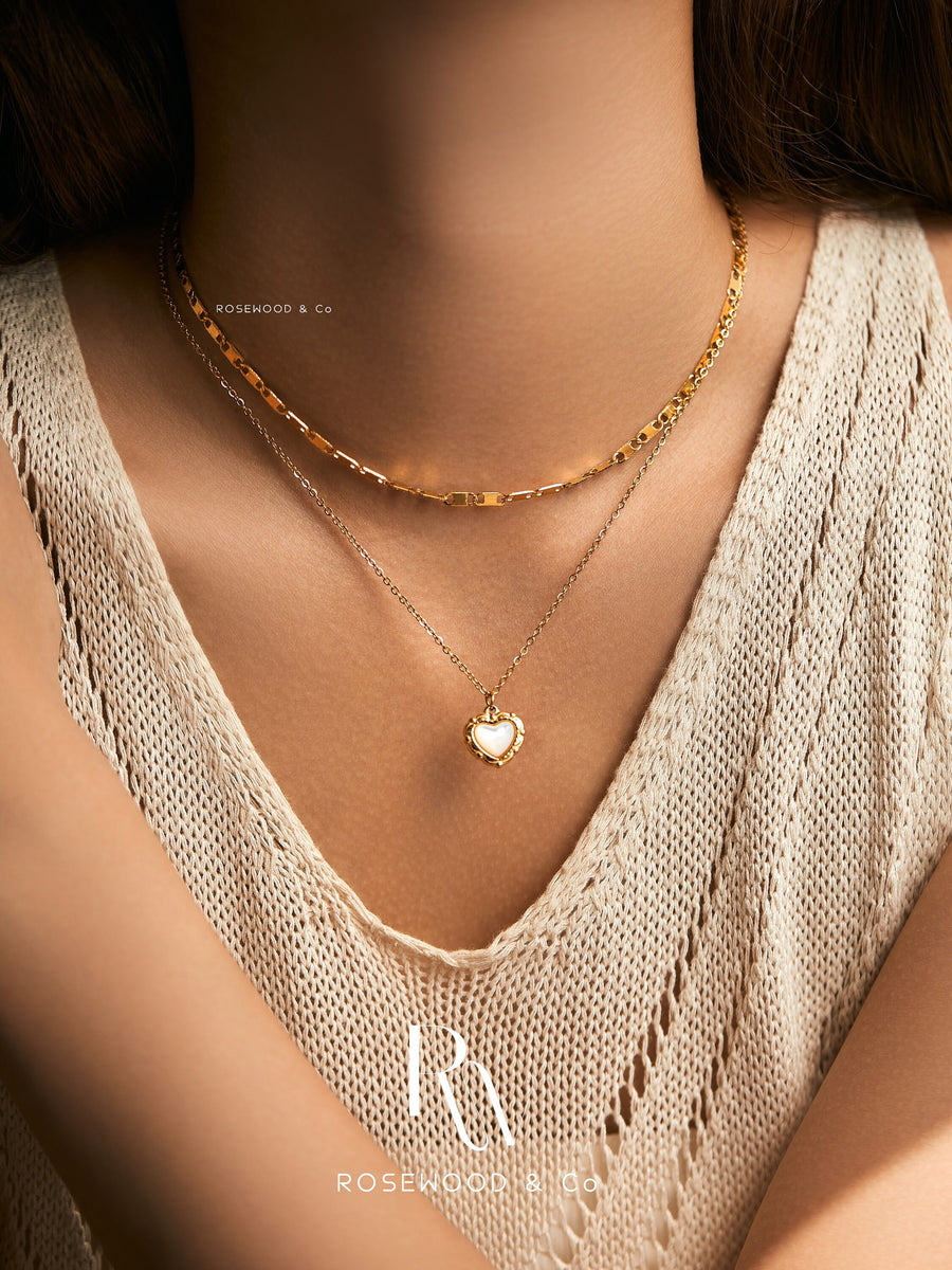 Non Tarnish Linked Chain Choker, Waterproof Gold Thin Choker, Herringbone Chain Necklace, Gift for her, Minimalist Necklace